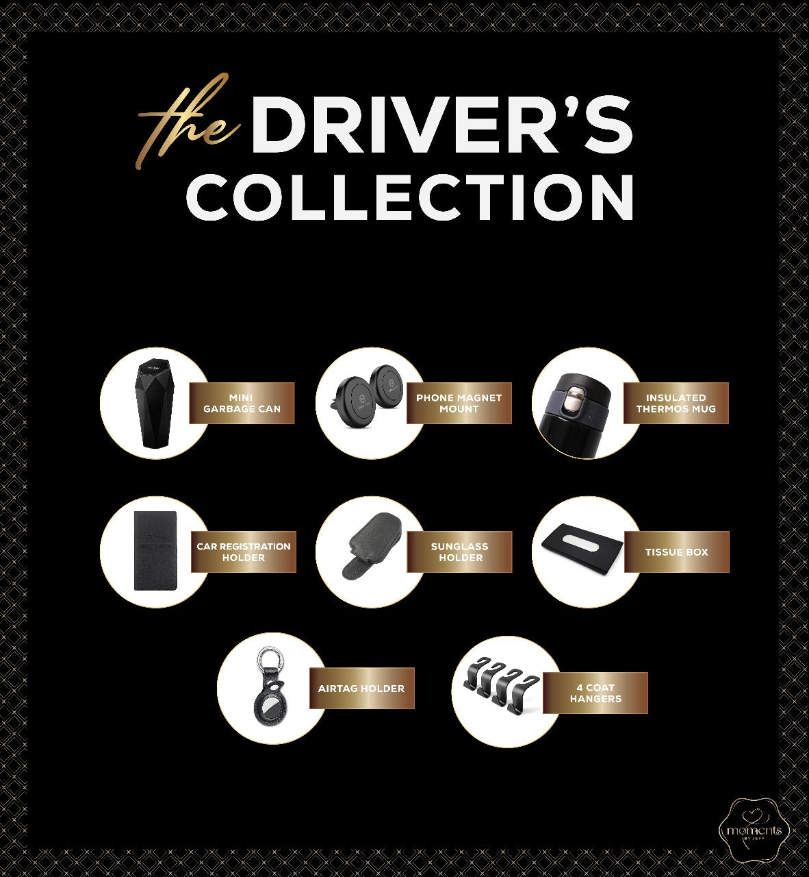 Moments by Keff - The Driver’s Collection - Sophisticated Car Essentials Gift Set